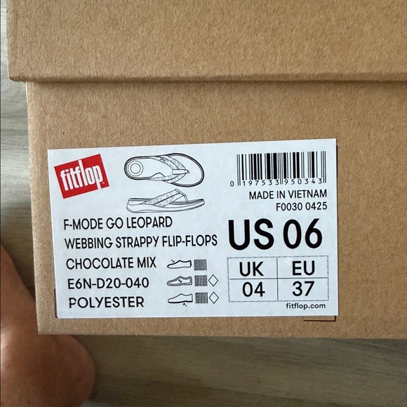 Fitflop Brown Leopard Print Women's Sandals - Picture 4 of 6